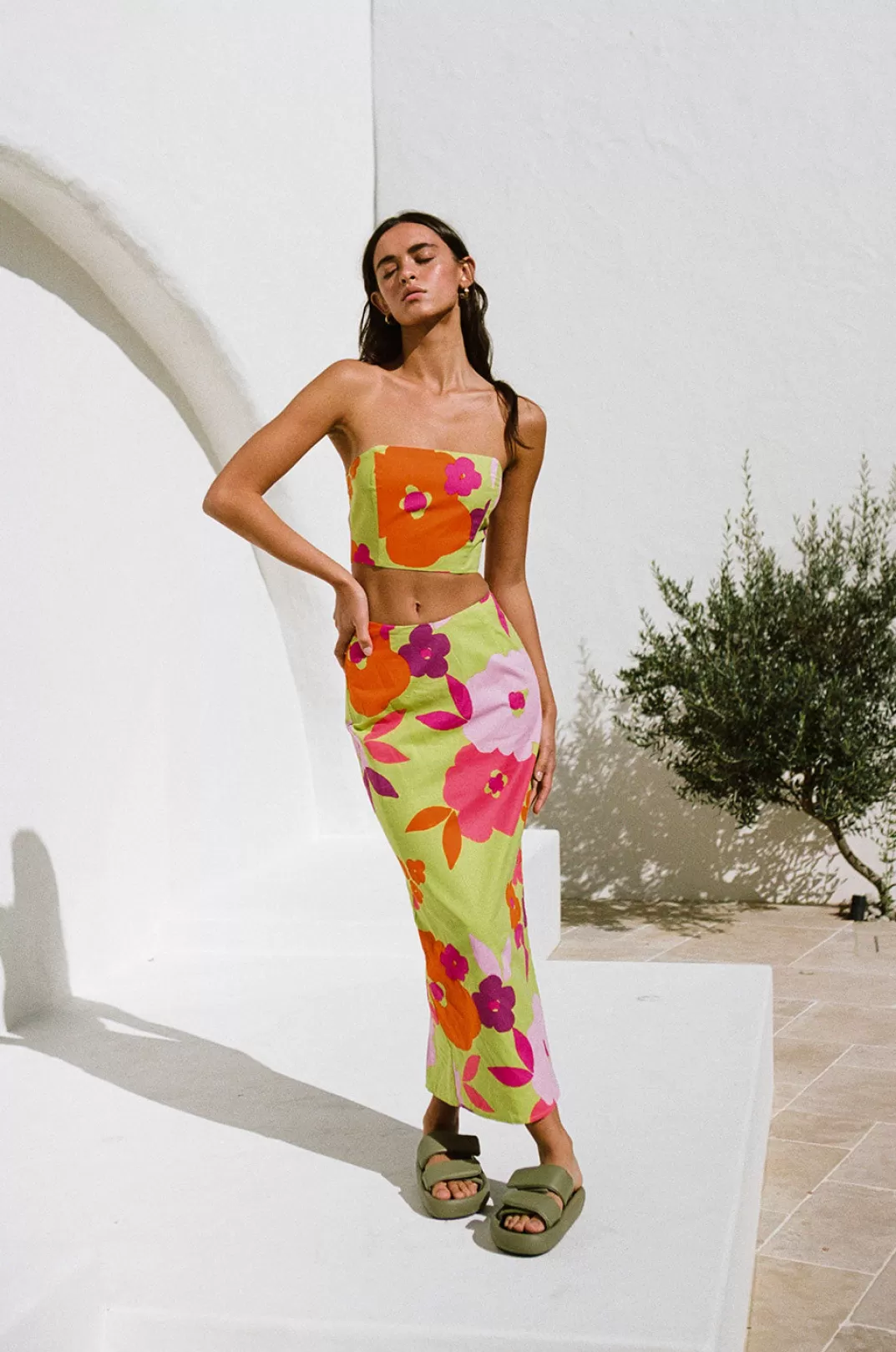 Sets | SABO Drea Top-Lime Floral