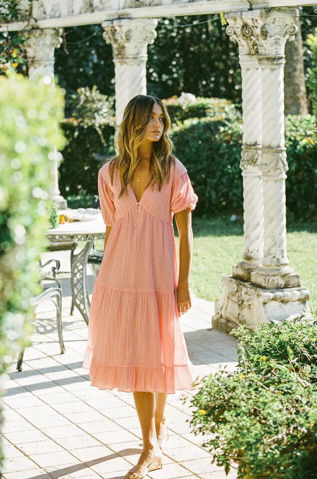 Dresses | SABO Vittoria Midi Dress-Coral